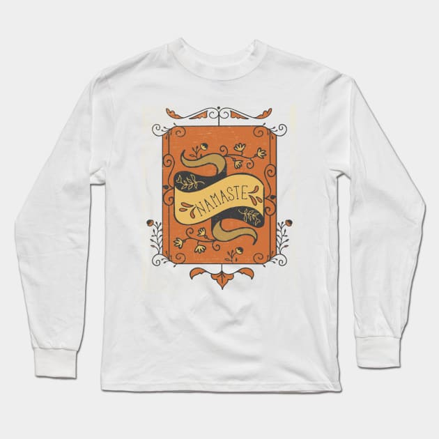 Namaste mindfulness Long Sleeve T-Shirt by NJORDUR